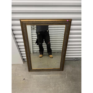Ornate Vintage Decorative Wall Mirror with Gold Frame 42”w x 30.5”h